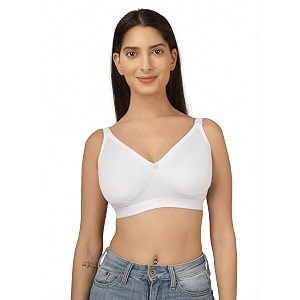 Clothonics Womens Non-Padded Non-Wired Seamless Double Layered