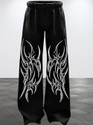 Clothy Printed Men Black Track Pants