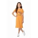 Clotth Theory Girls Cotton Nightdress | Knee Length Nighty | Round Neck Short Sleeve Soft Sleepwear