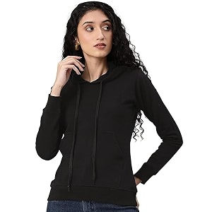 Clotth Theory Womens Cotton Fleece Hooded Neck