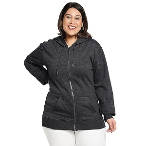 Clotth Theory Womens Cotton Fleece Hooded Neck