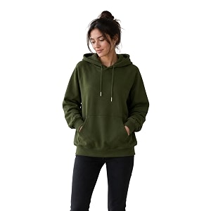 Clotth Theory Womens Cotton Fleece Hooded Neck