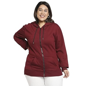 Clotth Theory Womens Cotton Fleece Hooded Neck