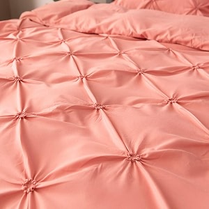 satin pinch duvet cover bright colored stain fade amp wrinkle resistant pinch duvet cover set includes 1 pinch silk satin duvet cover and 2 pillowcases double peach