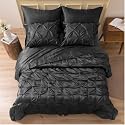 Satin Duvet Cover Set - Bright Colored, Stain, Fade &amp; Wrinkle Resistant - Includes 1 Pinch Silk Satin Cover and 2 Pillowcases (Single, Dark Gray)