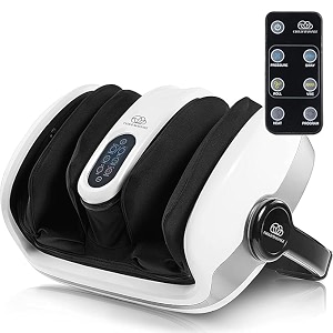 cloud massage shiatsu foot massager with heat - feet massager for relaxation plantar fasciitis relief neuropathy circulation and heat therapy - fsahsa eligible white - with remote