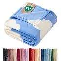Cloud Print Blanket Queen Size - Flannel Fleece Luxury Queen Blanket