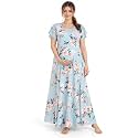 CLOUD SOFT Womens Rayon Cotton Floral Printed