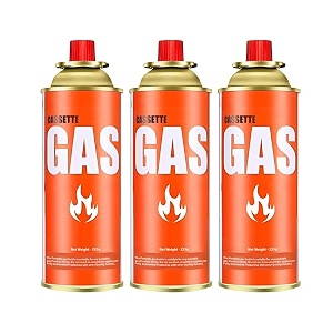cloudberry butane gas canister 225g for camping perfect suitable to lighters small stove flame torch welding fuel gas with universal nozzlepin - 3 canister clb40