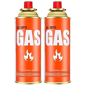cloudberry butane gas canister 225g for camping perfect suitable to lighters small stove flame torch welding fuel gas with universal nozzlepin - 6 canister clb42