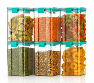 cloudhead plastic grocery container  - 1100 ml pack of 6 blue