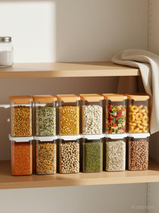 cloudhead plastic grocery container  - 1200 ml pack of 12 white orange