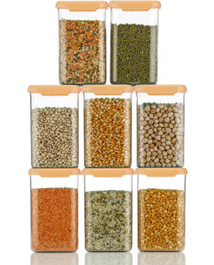 cloudhead plastic grocery container  - 1200 ml pack of 8 orange