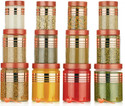 CLOUDHEAD Plastic Grocery Container  - 350 ml, 650 ml, 1200 ml (Pack of 12, Gold)
