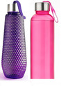 CLOUDHEAD Unbreakablecombo design steel cap bottle set 1000 ml Plastic Bottle (Pack of 2, Multicolor)