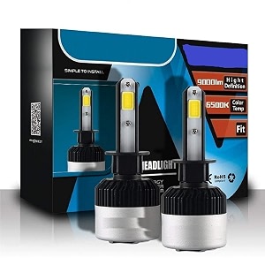 cloudsale led headlight bulbs cob 72w 36w x 2 9000lm h1 white