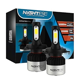 cloudsale ultrawhite led headlight bulbs cob 72w 36w x 2 9000lm 6500k