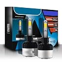 CLOUDSALE Led Headlight Bulbs COB 72W (36W x 2) 9000lm (H1, White)