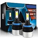 CLOUDSALE Led Headlight Bulbs COB Chip72W (36W x 2) 9000lm (4500lm per bulb) 6500K 1 (H8/H9/H11/H16, White, 1 Year warranty))