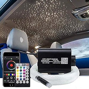 cloudsale your store your place shooting star ceiling light kit 16w rgbw app  remote control fibre optic light with 450100pcs 075mm 3m fibre for decoration in ceiling