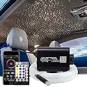 CLOUDSALE, Your Store, Your Place Shooting Star Ceiling Light Kit, 16W RGBW APP + Remote Control Fibre Optic Light, With 450+100Pcs 0.75MM 3M Fibre For Decoration in Ceiling