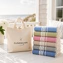 CLOUDSCAPE Oversized Turkish Towels Beach 6 Pack, 39x71 Absorbent, Multi5