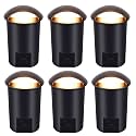 CLOUDY BAY [6 Pack] 5W Well Lights Low Voltage Landscape Lighting,12V-24V Waterproof Outdoor Side-lit Light,2700-5000K 5CCT In Ground Lights for Fence Pathway Deck, IP67 Rating,Bronze