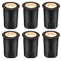 CLOUDY BAY [6 Pack] 9W LED Landscape Well Lights,2700K/3000K/3500K/4000K/5000K Selectable,Low Voltage 12V/24V Ground Lighting,Waterproof Outdoor In Ground Lights for Uplights,Transformer Excluded