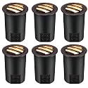 CLOUDY BAY [6 Pack] 9W Low Voltage Landscape Lights,LED Well Lights,Grated Top,12V-24V Waterproof Outdoor,2700K/3000K/3500K/4000K/5000K In Ground Lights for Fence Pathway Deck,Transformer Excluded
