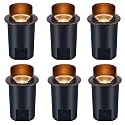 CLOUDY BAY [6 Pack] 9W Well Lights Landscape LED In Ground Outdoor,Shielded Top,Low Voltage 12-24V AC/DC,Waterproof Aluminum Uplights,2700K/3000K/3500K/4000K/5000K,Bronze