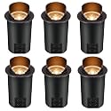 CLOUDY BAY [6 Pack] 9W Well Lights Landscape LED In Ground Outdoor,Shielded Top,Low Voltage 12-24V AC/DC,Waterproof Aluminum Uplights,2700K/3000K/3500K/4000K/5000K,Transformer Excluded