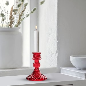 clovefry glass candle holdercandle standtable decoration for home office amp party candal stand-24 red pack of 2