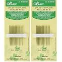 Clover Gold Eye Applique Needles-Size 9 15/Pkg, No.9, Metal (Pack of 2)