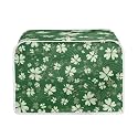 Clover Musical Toaster Covers Multicolor Waterproof Decorative Bread Toaster Cover for St. Patrick's Day Compatible with Most 2 Slice Toasters Dust Proof Fingerprint Cover Durable