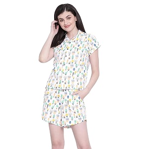 Clovia Womens Ice Cream Printed Shirt