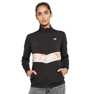 Clovia Polyester Womens Activewear Standard Length Jacket