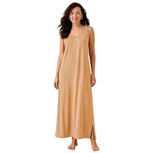 Clovia Sleeveless Long Nighty for Women with