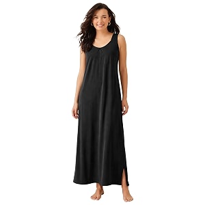 Clovia Sleeveless Long Nighty for Women with