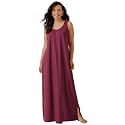 Clovia Sleeveless Long Nighty for Women with