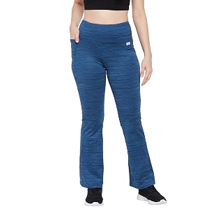 clovia yoga pants for women track pants for women lower for women pyjama for women polyester lower for women women lower women39s comfort-fit high waist flared yoga pants ab0090a08_blue_l