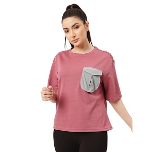 Clovia Womens Comfort-Fit Active T-Shirt - Moisture-Wicking