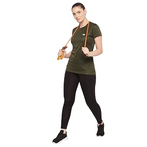 Clovia Womens Comfort-Fit Text Print Active T-Shirt