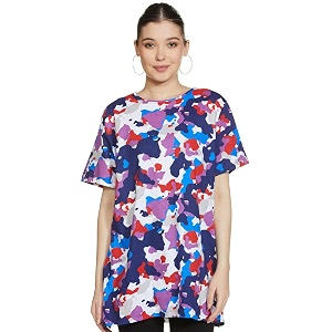 Clovia Womens Cotton Camouflage Print Oversized T-Shirt