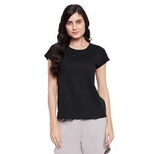 Clovia Womens Cotton Chic Basic Short Sleeves