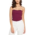 Clovia Women's Cotton Chic Basic Ribbed Bustier Regular Fit Top