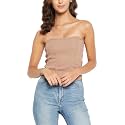 Clovia Women's Cotton Chic Basic Ribbed Bustier Regular Fit Top