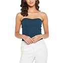 Clovia Women's Cotton Chic Basic Ribbed Bustier Regular Fit Top