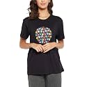 Clovia Women39s Cotton Emoji Print T-Shirt in