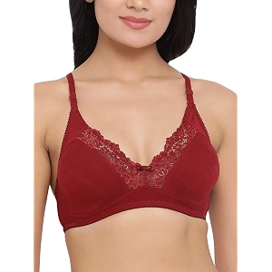 Clovia Womens Cotton Spandex Solid Non-Padded Full