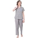 Clovia Women39s Cotton Geometric Print Floor Length